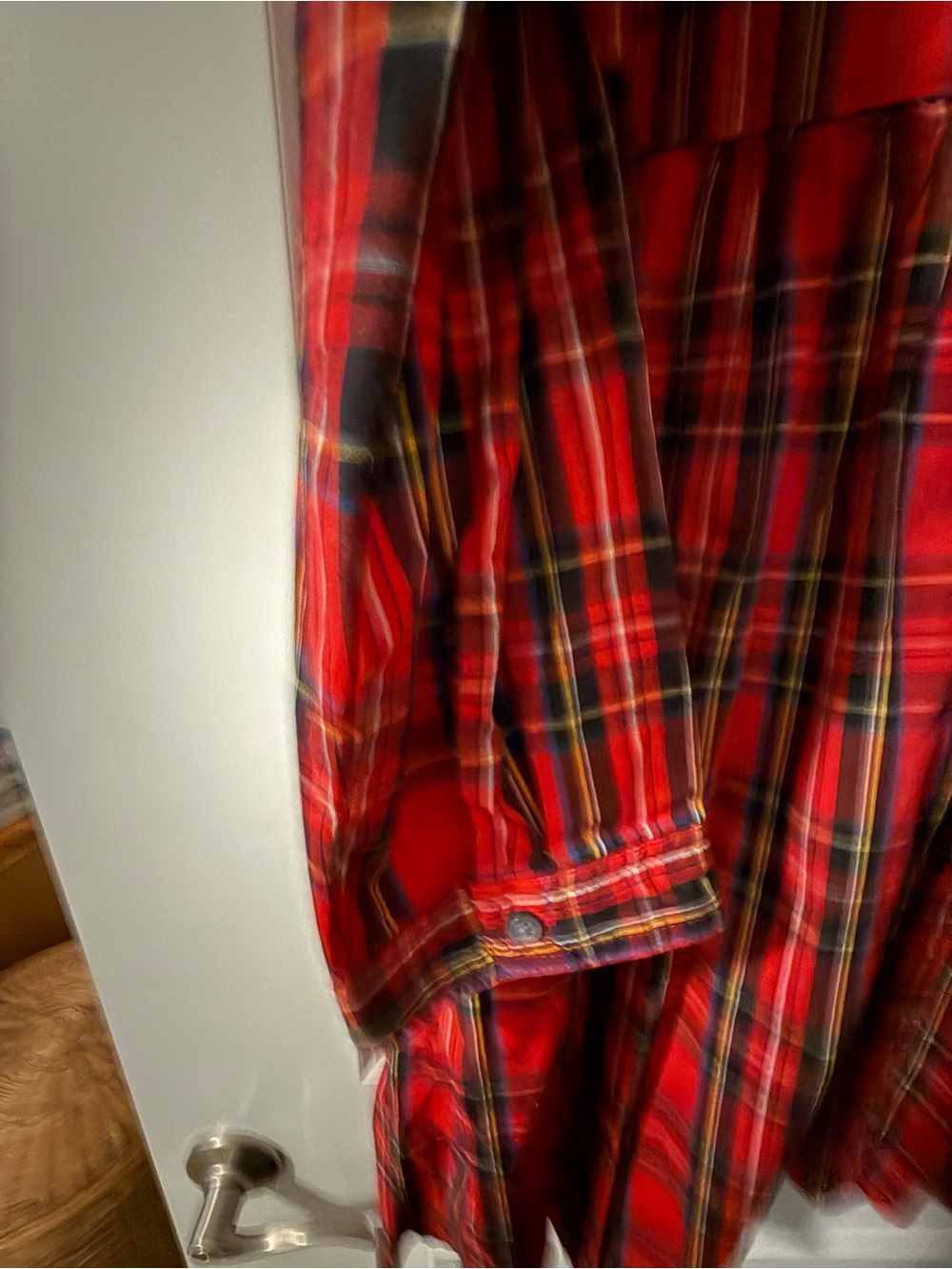 J. Crew Red Plaid Long-Sleeve Shirt Dress - Picture 5 of 6